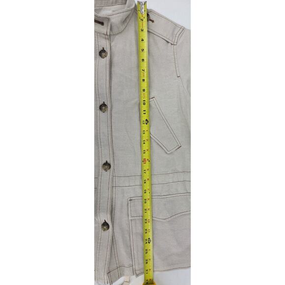 NWT Madewell Cinched Utility Jacket Italian Linen Twill Size Small Retail $198 - Picture 9 of 10